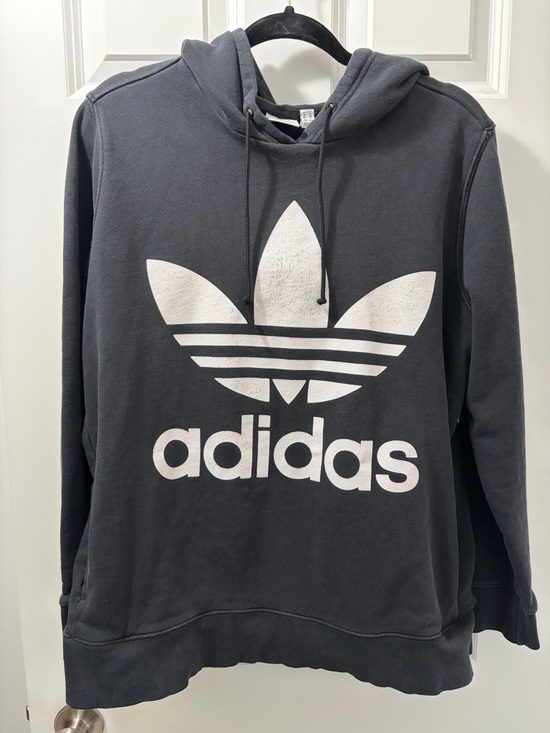 adidas Other - Vintage Adidas Men’s Black Hoodie with White Trefoil Logo